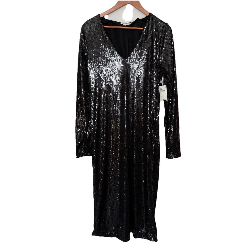 Good American Dress Black Sequin New 4 Glam Bodycon Designer Party Formal‎
